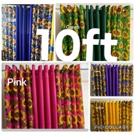 sunflower 10ft(120 inches) geena fabric Katrina plain center ring curtain 3in1 and per pc