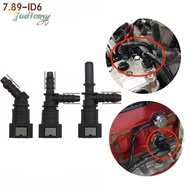 JUDICMY  Line Hose, Bundy Tee PA12 Plastic Hose Coupler, Durable 7.89 ID6 45° Pipe Coupler