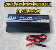 อินเวอร์เตอร์เพียวซายเวฟแท้ 5500w24v CJ Inverter pure sine wave เครื่องแปลงแบตเตอรี่เป็นไฟบ้าน 220v  รับประกัน 1 ปี