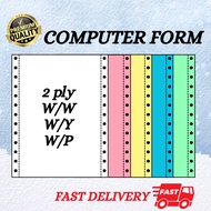 Premium Computer Form NCR Paper - 9.5" x 11" 2Ply NCR 1000Fans [W/W - W/Y - W/P]