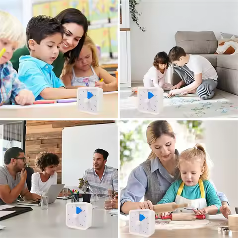 60-Minute Visual Timer for Kids, Time Management Tool Study Classroom Timer, Pomodoro Timer with Sil