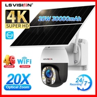 LS VISION 8MP WiFi/4G Solar CCTV Camera 24/7 Recording 20x zoom Dual working mode Outdoor Waterproof
