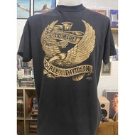 เสื้อวินเทจ VTG 1991 3D Emblem Harley Davidson Live To Ride ผ้าบาง ตะเข็บเดี่ยว สกรีนหน้าเดียว S-5XL