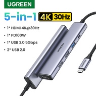 UGREEN Type C Hub USB C to 1xUSB3.0+2xUSB2.0+HDMI+PD 100W with 4K 30Hz HDMI Port for  iPad Pro 2021 iPad Pro 2020/Samsung S22/Huawei P20 P30 P40 Pro/One Plus 7+