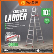 10 Step ladderman Commercial ladder Foldable Aluminium Ladder Foldable MultiPurpose Tangga Lipat Heavy Duty Double Sided