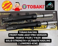 TOBAKI RACING FRONT FORK ASSY X PRO VERSION LOWERED 4CM/1.5INCH FORK DEPAN YAMAHA LC135 55C/55D/LC13
