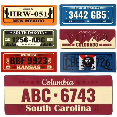 Metal RC Car License Plate Kit Decorations Accessories Compatible with Traxxas TRX-4 Tamiya CC01 Axi