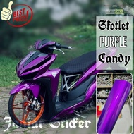 UNGU Scotlite Purple Candy Glossy Premium Sticker 50 cm Width Purple Candy Scotlite Motorcycle Scotl