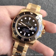 Make Rolex Rolex Rolex Rolex Submariner 116618 ln - 97208 automatic black plate of 18 k gold men watch black ghost water 40 mm