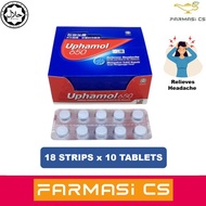 Uphamol 650mg Tablet 18 Strips x 10 tablets EXP:11/2026 [ Relieve Headache , Fever ,Halal , Paracetamol , Acetaminophen]