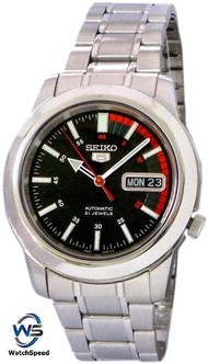 Seiko 5 Automatic SNKK31K1 SNKK31K SNKK31 Black Dial Stainless Steel Men's Watch
