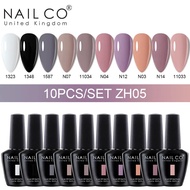 NAILCO Gel 12pcs/Set Nail 15ml LED Polish Gellak Soak Off UV Gel Varnish Red Color Gel Glitter Nail