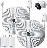 2 Pack 9M/29.5FT Power Cable Compatible with Google Nest Cam Battery (2nd Gen), Weatherproof Power A