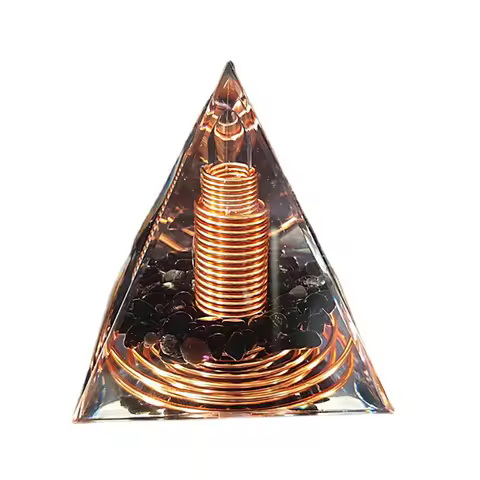 MLGB 6cm Crystal Gravel Spiral Pyramid Spiral Coil Pyramid Handmade Home Furnishing Crafts Spiral Co
