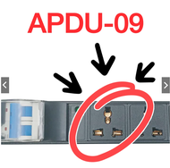 APOLLO รุ่น APDU-09 ปลั๊กไฟตู้Rack PDU 12ช่อง สำหรับตู้ Cabinet Rack 19นิ้ว เบรคเกอร์ในตัว