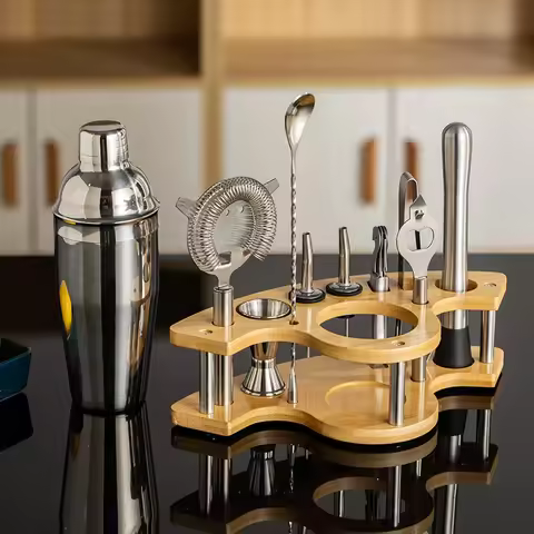 1/3/6/9/11pcs Cocktail Shaker Set Stainless Steel Bartender Kit Cocktail Mixer Wine Martini Boston S