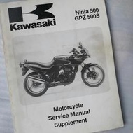 正廠 川崎 Kawasaki 忍者Ninja 500 GPZ 500 EX500 維修 修護 手冊 英文版