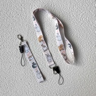 Fluffy Bunny Lanyard & Wrist Strap