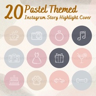 H008 Pastel Themed Insta IG Story Highlight Cover Icons