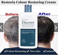 [จัดส่งจากประเทศไทย] Restoria Discreet Colour Restoring Cream ครีมแต่งผมดำ เรสโตเรีย ( ปิดผมขาว ) ปร