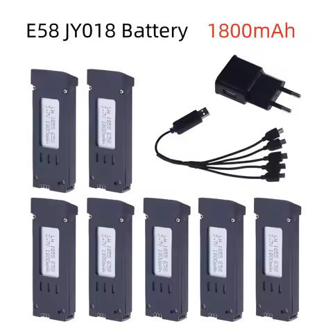 3.7V 1800mAh RC Drone Lithium Battery Remote Control UAV Battery for E58 E68 JY109 998PRO Quadcopter