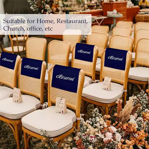 【Flash-Deal!】12 Pieces Reserved Seating Signs For Chairs 22 Inch Reserved Signs For Church Pews Clot
