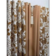 WindowStyleMNL 3in1 "Moonflower Brown" Curtain 5-8 feet