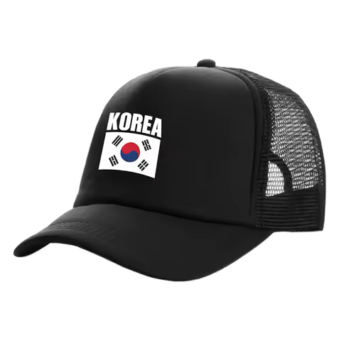 South Korea Trucker Caps Men South Korea National Hat Baseball Cap Cool Summer Unisex Mesh Net Caps