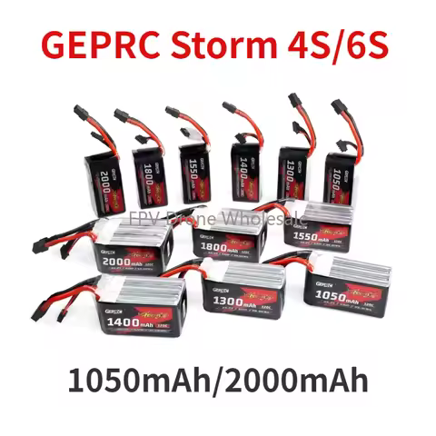 GEPRC Storm 4S/6S 1050mAh 1300mAh 1400mAh 1550mAh 1800mAh 2000mAh 120C XT60 Lipo Battery