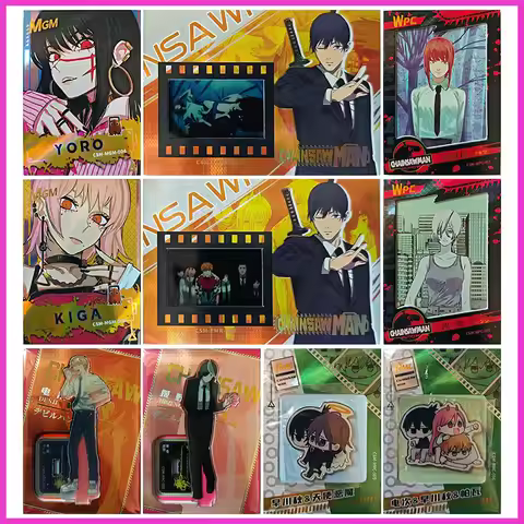 Anime Chainsaw Man Rare Limited MGM FMR WPC ASC RMC Collectible Cards Yoru Makima Denji Power Toys f