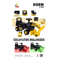 Ride On Kids - PMB Eugen Excavator Bulldozer K-620 | Ride On/Tolocar | Equipped with Music | Horn Ho