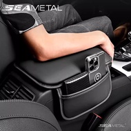 SEAMETAL Car Armrest Pad Leather Armrest Cushion Storage Bag Center Console Box Protect Cover Height