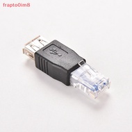 {Frapto0im8} Rj45 Male To USB AF A Female Adapter Ethernet Router Socket Plug New