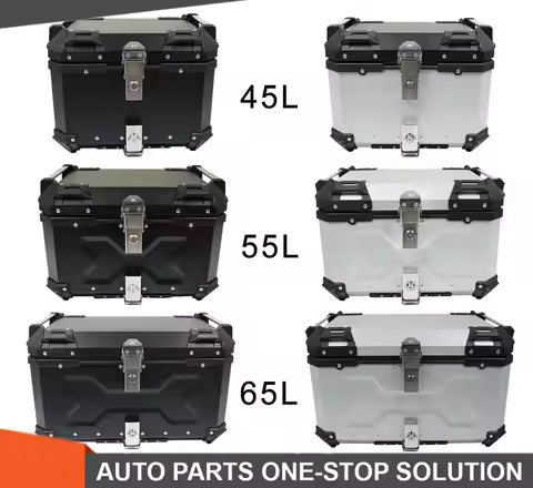 Aluminum Trunk 65L Motorcycle Top Case Waterproof Luggage Storage Tour Tail Box 45L/55L/65L For BMW/