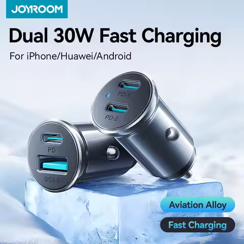Joyroom 30W Car Fast Charger Quick Charge 3.0 USB Type-C Fast Charging Car Phone Charger For Huawei 