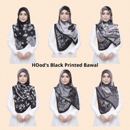 📢📢 READY STOK 😍 TUDUNG BAWAL HITAM PRINTED CORAK SATIN SILK VALENDRA BIDANG 46 BORONG HIJAB SCARF