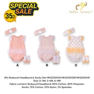SPECIAL PRICE 3Pc Bodysuit Headband & Socks Set HK12230124/HK12230129/HK12230441