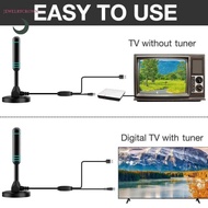 [jewelrycrown] Digital TV Antenna With Signal Amplifier 480+ Miles Indoor Outdoor Antenna VHF UHF Di