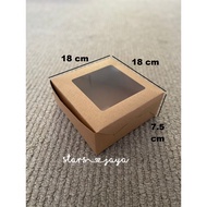 Kraft Mica Box BM 18 x 18 x 7.5 cm, laminated rice Box