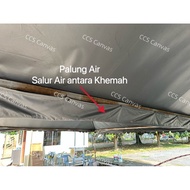 Canopy Khemah Canvas Salur Longkang Salur Air  Kanvas Tadahan Air Hujan Palung Air 2ft x 10ft, 15ft,