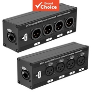 Stage Snake Cable 4-Channel 3-Pin XLR to RJ45 Ethercon Multicore Breakout Network Cord, Shielded Cat