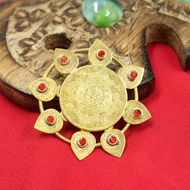 Brass Sri Chakra peedam Yantra Plate - Divine India