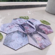 HEXAGONAL photo frame photo printing PACKAGE 7 pcs