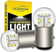 Ruiandsion 2pcs 1157 LED Bulb 6V BAY15D 2057 2357 7528 White 3014 12SMD LED Chipsets LED Backup Reve