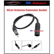 35CM 45CM 400CM 4 METER Universal Car Antenna Adapter Cable Male to Female Extension Radio AM/FM soc