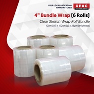 4" Bundle Wrap - Packet of 6 Rolls | XPAC Technologies - Cling Wrap Cling Film Shrink Wrap Shrink Film Stretch Film