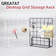 GREATAT Display Rack, Metal with Base Storage Rack, Modern Grid Grid Frame Jewelry Booth Rack For Gr