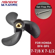 Outboard Propeller For Honda 4hp 5hp 6hp 7 7/8 *7 1/2 Boat Motor Aluminum Alloy Screw 3 Blade Ship M