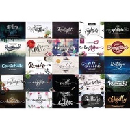 SCRIPT FONT BUNDLE 2018 | 46 Unique Best Font Script & Display ttf/otf | FONT