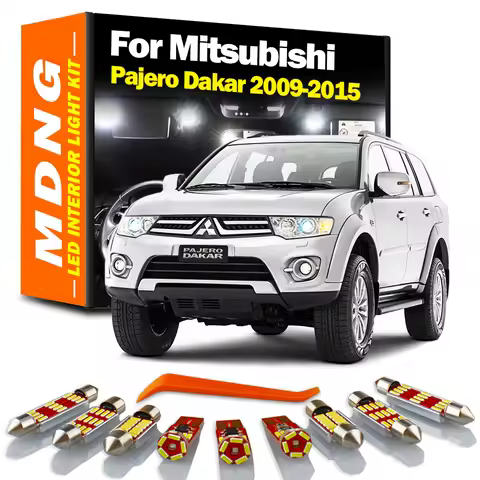 13Pcs LED Interior Door Light Car Bulb Kit For Mitsubishi Pajero Dakar 2009 2010 2011-2015 Canbus Do